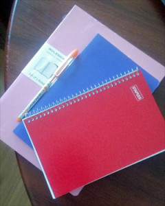 3 Notebooks and a Pen